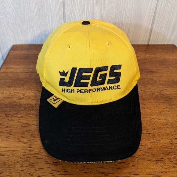 Jegs High Perfomance Yellow Black Snapback Hat NWOT OSFM - Picture 8 of 9